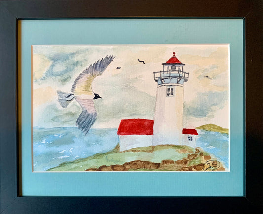 Lighthouse and Gull